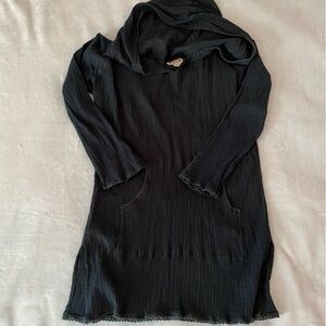 Peppermint Bay hooded tunic beach navy blue coverup